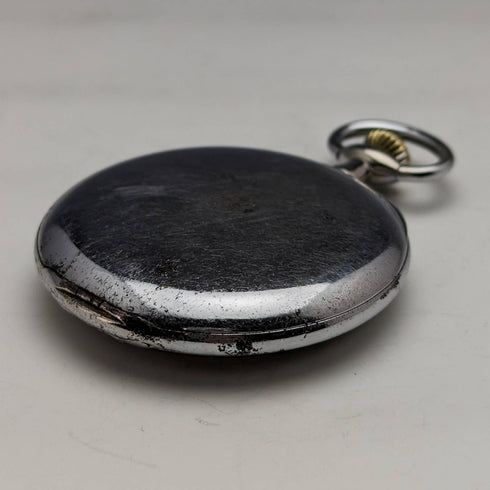 Around 1905 Antique Omega pocket watch with silver plated case works well